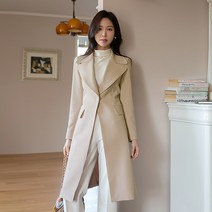 OTO031 와이드 카라 슬림핏 코트