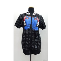 S1017/남녀공용반팔후드집업/슈퍼마리오후드맨투맨