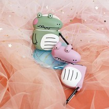 [바보사랑] 오구오구 악어 에어팟 호환 케이스, Color:Pink, 상세 설명 참조