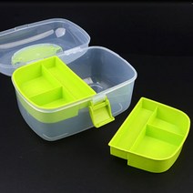 휴대용 2단 칸나눔 공구 보관함 수납함 휴대용공구함 멀티공구함 투명공구함 다용도수납함 공구함 소품수납함, 사이즈