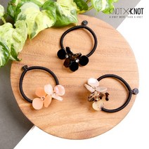 [KNOTXKNOT] 셀룰로오스 배색 플라워 머리끈