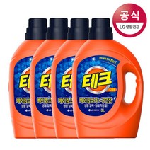 테크 베이킹구연산 액체세제 드럼 3Lx4