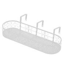 모칸도 베란다 화분걸이대 라운드형(80x25cm고층용) 고리 3개형, 02.화분걸이대(라운드형)80x25_화이트