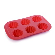 테스코마 플라워 6구 베이킹몰드 29 x 18cm, 1개, Orange Red