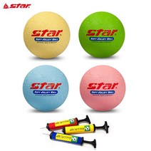 스타 소프트 발리볼 공인구+ 볼펌프/탱탱볼 피구 배구 족구공, CB814(그린4호)+볼펌프