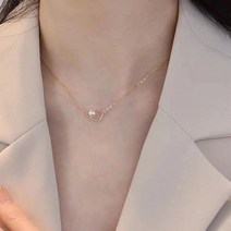 꽃소담 Pearl necklace ZYZC10939 새로운 일본과 한국 진주 목걸이 여성 간단 작은 옷 체인 전송 구슬 쇄골 체인 기질 조커 실버 쥬얼리