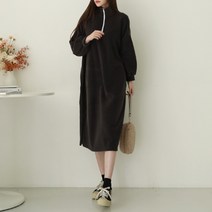 시크루즈 멜티 후리스 아노락 박스 원피스_BDOE690