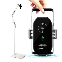 짐무크 무선충전 침대 자바라 핸드폰 거치대 스탠드형 거치대, C타입(자바라세트+무선충전기), 화이트