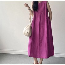 네온 형광 러브 나시 민소매 원피스