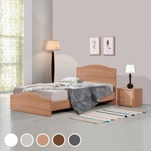 키즈돔 줄리아 싱글침대_오크 / 양면매트 포함, 월넛