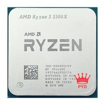 CPU AMD Ryzen 3 3300X R3 3.8 GHz 쿼드 코어 8 스레드 65W CPU 프로세서 L3 16M 100000000159 소켓 AM4, 한개옵션0