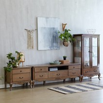 베스트리빙 모던 클래식 거실장 세트/거실장+장식장+협탁 2color, 엔틱