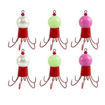 쭈꾸미볼 애자 6개 갑오징어 쭈꾸미애자 쭈꾸미 낙지 문어/에기/호래기/선상 바다 루어 낚시, 진주(6개입)