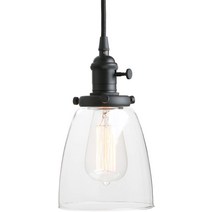Pathson 산업용 유리 펜던트 조명 블랙 빈티지 스타일 벽걸이 조명 기구 거실 다이닝 룸용, 01 블랙.