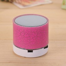 블루투스 스피커 서브 우퍼 사운드 박스 BT4.0 균열 LED TF 카드 USB 휴대용 MP3 음악 플레이어 미니 무선, 분홍색