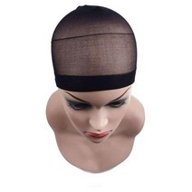 Nylon Wig Cap Hair Net for Weave Hair Wig Net Stretch Mesh Wig Cap Making Wigs Free Size, 검은색, 1개