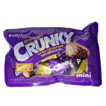 크런키 더블 크런치바 미니 361g 4입 당충전 초코바 간식 과자 박스, 1박스