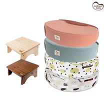 마더스베이비 [수유패드30매증정]쿠나밀착수유쿠션(러빙/케어링)+원목발판_AK907GT4, 케어링(라임에이드)/브라운