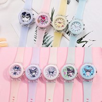 (당일발송)케이에스 샵 2023 신상품 산리오시계 사나모롤 쿠로미 마이멜로디 LED 손목시계 초등학생 유치원 어린이집 각종학원등 교회선물로 좋아요