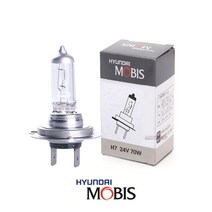 현대 모비스 자동차 전조등 전구 할로겐램프 H7, H7 24V 70W, 1개