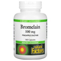 Natural Factors 브로멜라인 500mg 캡슐 180정, 90 개