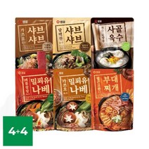 샘표 요리 육수 8팩 골라담기 샤브샤브 나베 부대찌개 사골육수, 1. 가쓰오 밀푀유나베 육수 4팩_4. 가쓰오 샤브샤브