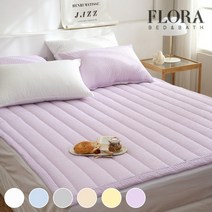 [플로라] 시어서커 리플 밴딩 패드 SS, 화이트