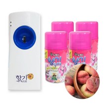 산도깨비 향기속으로 자동분사기 일반형 1P + 복숭아향 290ml 4P, 4개