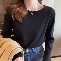 30대코디 봄 가을 부드러운 베이직 무지 심플 캐쥬얼 여성 니트-72394EA