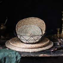 라탄 냄비 받침, 색상:라탄 냄비받침