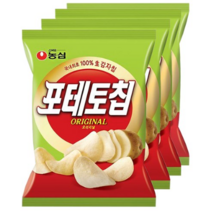 농심 포테토칩오리지널, 60g, 4개