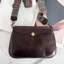 카멜브라운 통가죽 무드 데일리 크로스백