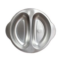 [한라비] 2in1 일회용 알루미늄 반반냄비 샤브샤브 훠궈 마라 반반 냄비 용기 (KJ-330)_1개, 뚜껑 포함 (1개)