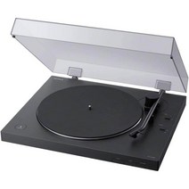 소니 Sony PS-LX310BT 벨트 드라이브 턴테이블 블루투스 USB 완전 자동 무선 비닐 레코드 플레이어 블랙, 턴테이블 + 스피커 시스템(쌍)