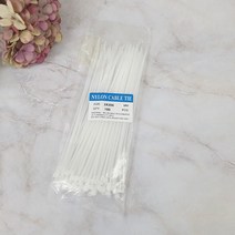 ABM 케이블타이 200mm 화이트 100개입 사무용품 전기자재 케이블묶음 안전용품 케이블정리