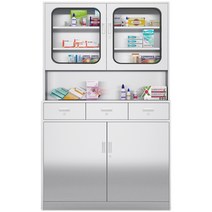 밀폐형 시약장 캐비닛 정리함 개인사물함 실험실 약국, 201 스테인레스 스틸 약장 1.3mm