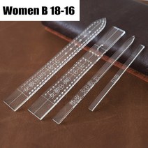 가죽공예공구세트 치즐 목타가죽 공예 도구 투명 아크릴 시계 스트랩 템플릿 홈 DIY 용품 금형 남녀, 03 WOMEN-B18-16-1SET