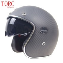 오픈페이스 헬멧 카본 초 경량 여름 헬맷 전문 자전거 DOT ECE 승인 탄소 섬유 오토바이 TORC V587 시리즈 초퍼, M, Mat blck Carbonfiber