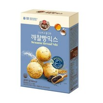 CJ더마켓 홈 베이킹 제과 제빵 빵 만들기 카페 디저트 아이 간식 오븐용깨찰빵믹스 초코 핫 케익 와플 브라우니 쿠키 머핀 깨찰빵 식빵 500G, 18개