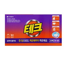 [LGt생활건강] LG 뽑아쓰는 세탁세제_LG테크 간편시트형세제20매 로맨틱플라워, 1개