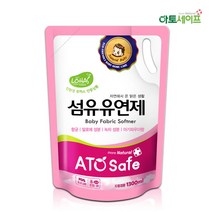 아토세이프 대용량 신생아 유아 아기 섬유유연제 파우더향 리필 1.3L 1개, 단품