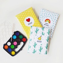 어린이집 생일답례품 유치원 물감선물 아노베이비, 12개, 3ml, 5.블루체크, 1개