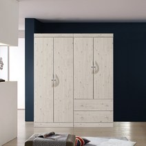 솜씨방가구 심플 1600옷장세트 긴문장1+투서랍장1, 워시, 01-1_옷장 + 투서랍장