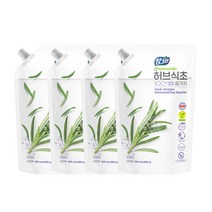 참그린 허브식초 주방세제 900g 리필, 4개
