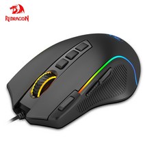 Redragon 프레데터 M612 USB 유선 게이밍 마우스 8000 인치 당 점 프로그래밍 백라이트 공학적 노트북 PC, 한개옵션2, 한개옵션0, 한개옵션1