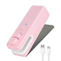 업소용진공포장기 산업용 가정용 미니 진공포장기 진공 기계 휴대용 충전 식품 스낵 플라스틱 보관 가방 실러 포장 가방, 분홍색