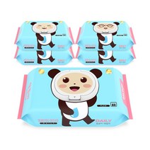 [달곰이] [특허 받은] 저자극 아기물티슈 데일리 10팩 (80매/캡형), 상세 설명 참조, 상세 설명 참조