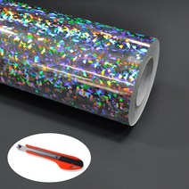 데코리아 간편한 접착식 홀로그램 반짝이 시트지 IT-P511 실버 모자이크 Silver Mosaic
