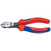 [ 정품]KNIPEX 공구 하이 레버리지 대각선 커터 멀티 컴포넌트 7402140, 6.25-Inch Comfort Grip