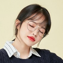 멜라크메 FDA 인증 동글이 라운드 자외선 블루라이트 차단 안경 골드블랙 안경테